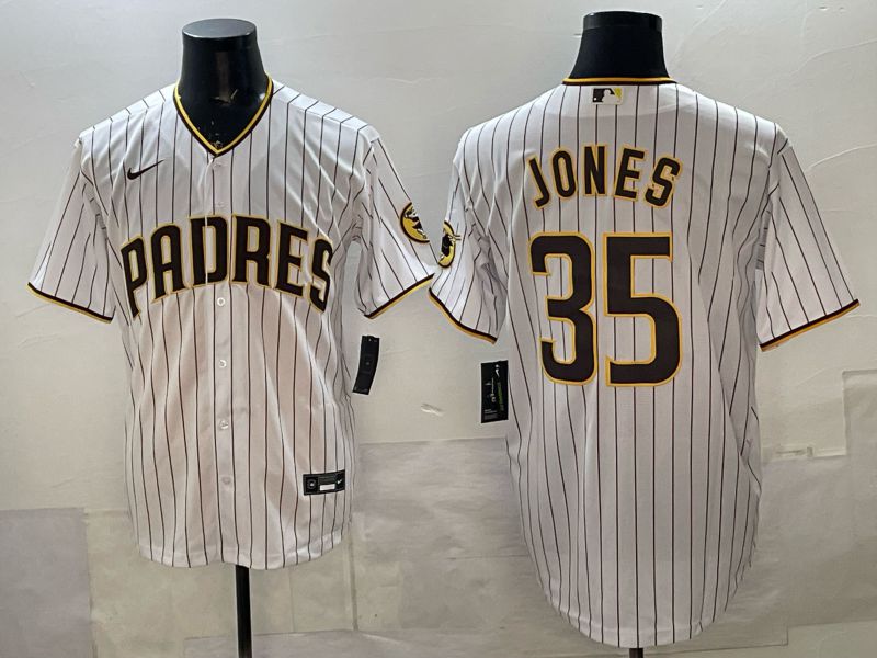 Men San Diego Padres #35 Jones White Stripe Game 2026 Nike MLB Jersey style 01->toronto blue jays->MLB Jersey
